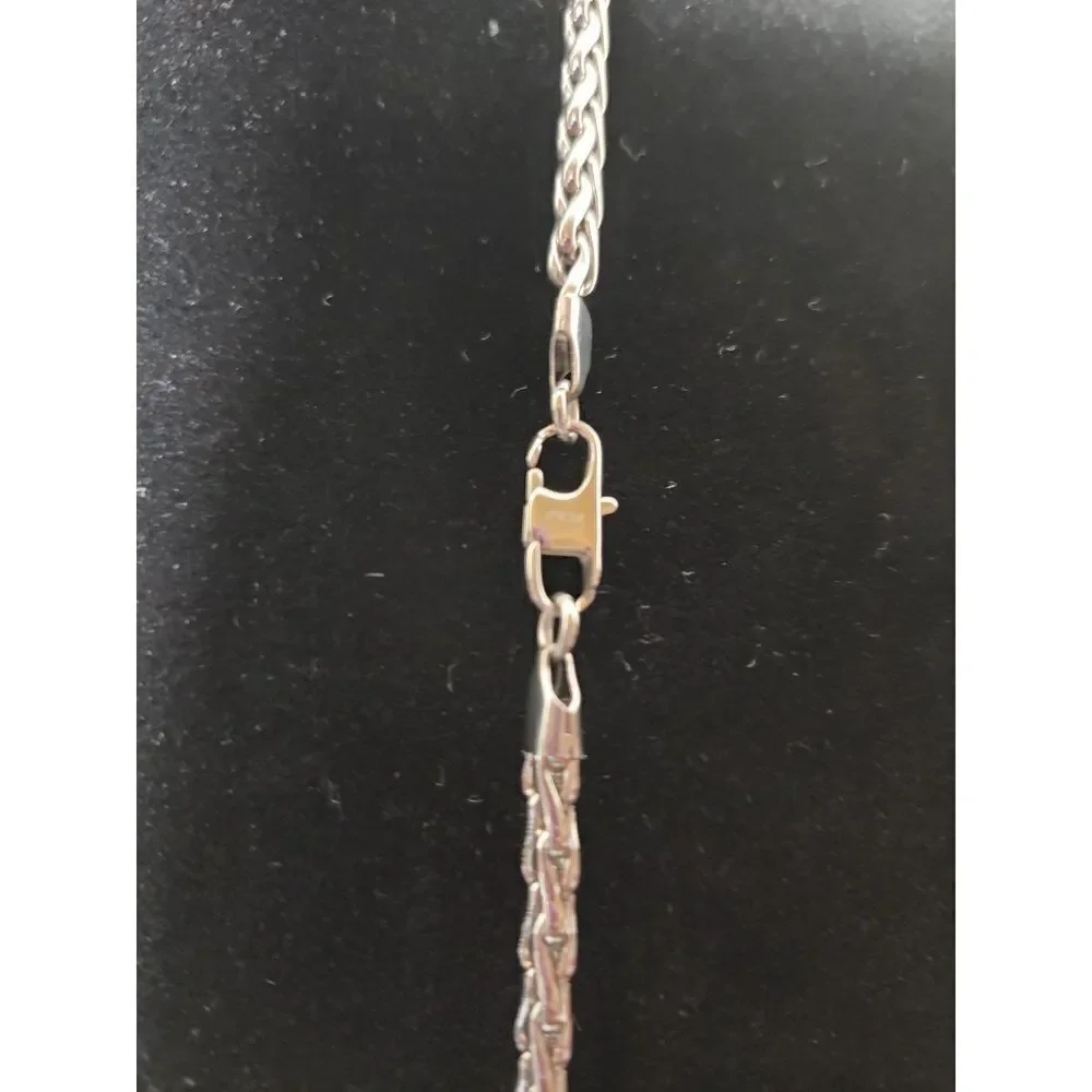 Necklace and Dog Tag Style Cross Pendant